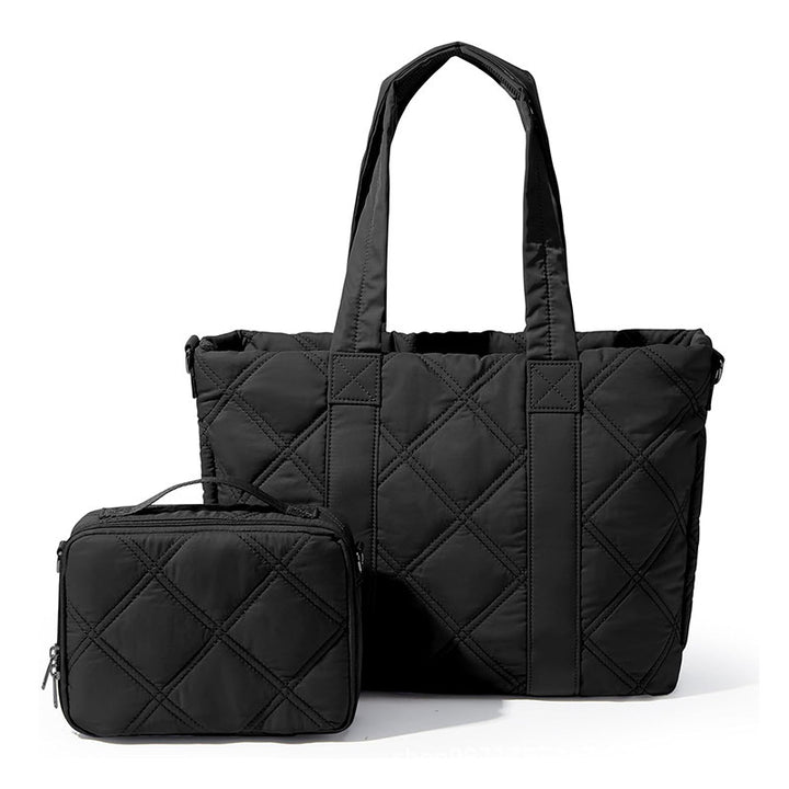 Elegant and Versatile Fabric Handbag with Detachable Cosmetic Bag Kalsten