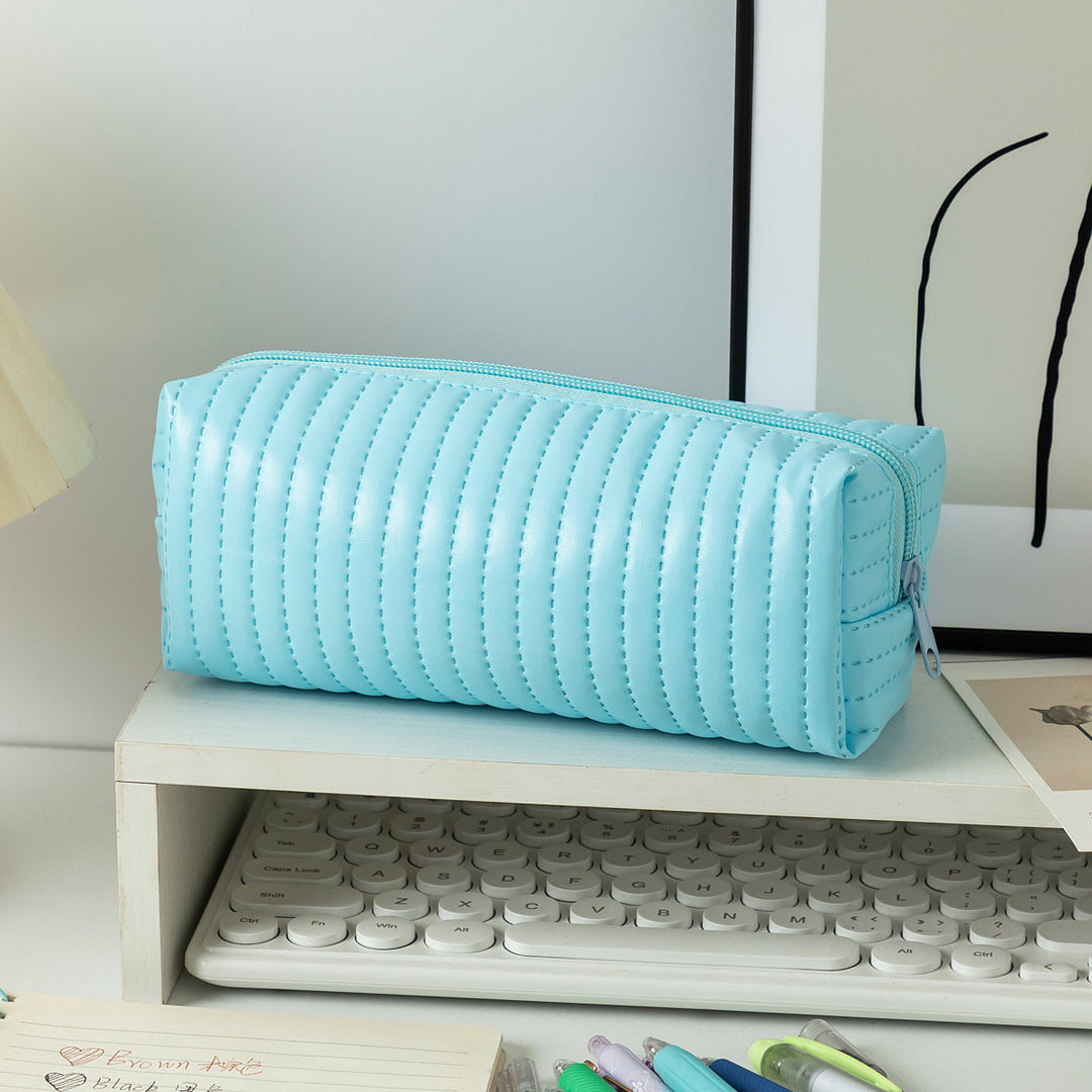 Textured Zippered Pencil Case Kalsten