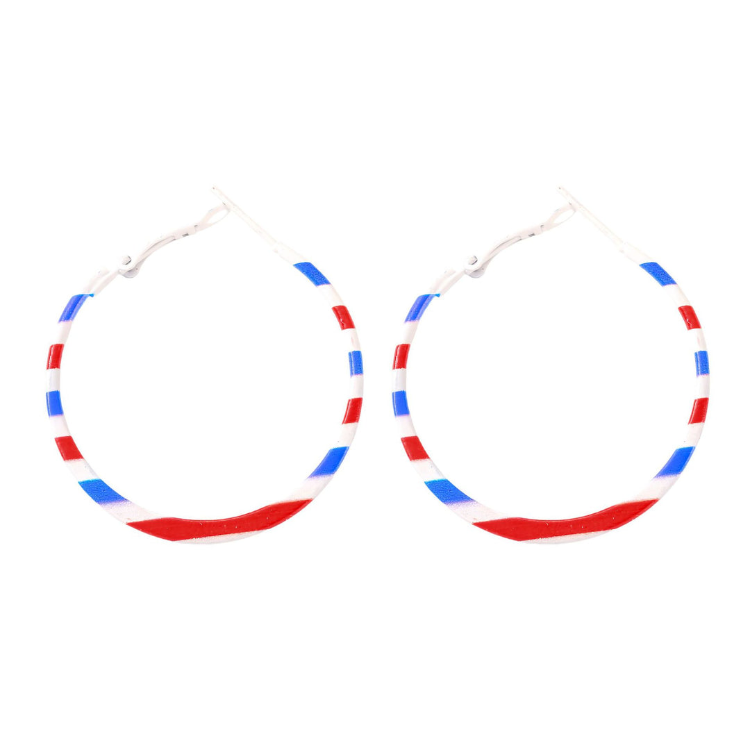 Women nan enamel horseshoe earrings with star motif and fishhook closure Kalsten