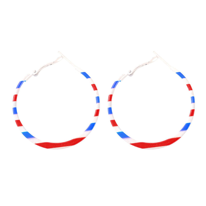 Women nan enamel horseshoe earrings with star motif and fishhook closure Kalsten
