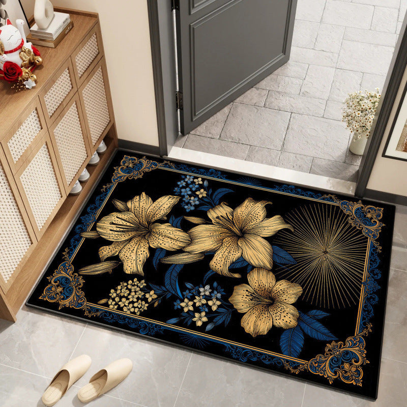 Artistic Butterfly Floral Area Mat