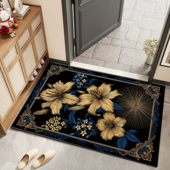 Artistic Butterfly Floral Area Mat