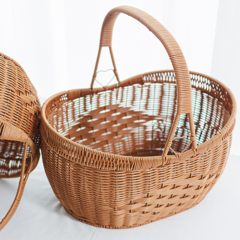 Woven Rattan Utility Basket Kalsten