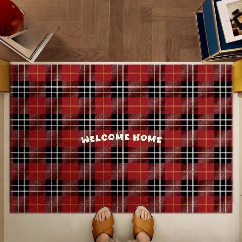 Plaid Welcome Mat Kalsten