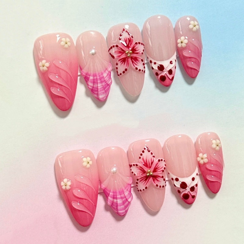 Nature-Themed Artistic Press-On Nail Set Kalsten