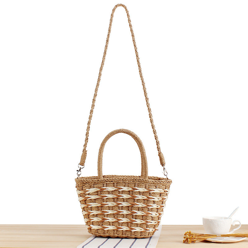 Hand-knotted basket bag with practical carrying handles Kalsten
