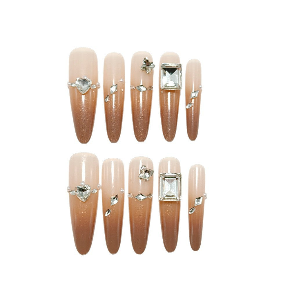 Acrylic nails with glamorous accents Kalsten