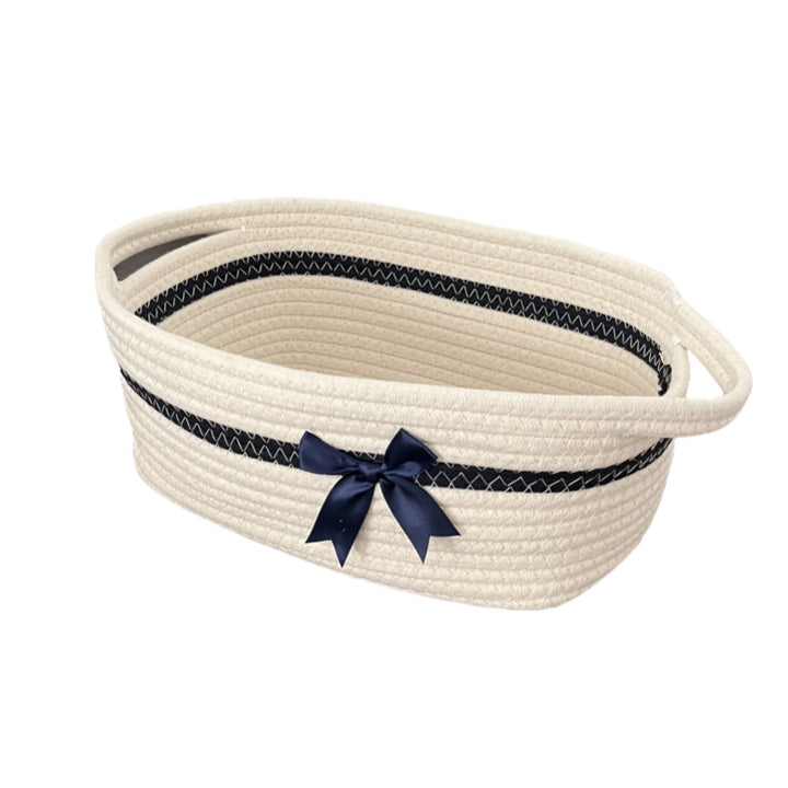 Women's decorative storage basket with bow accent Kalsten