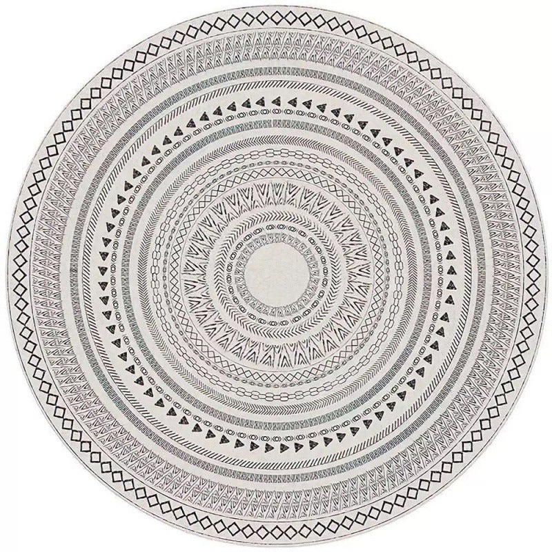 Circular Vintage Floral Area Rug Kalsten