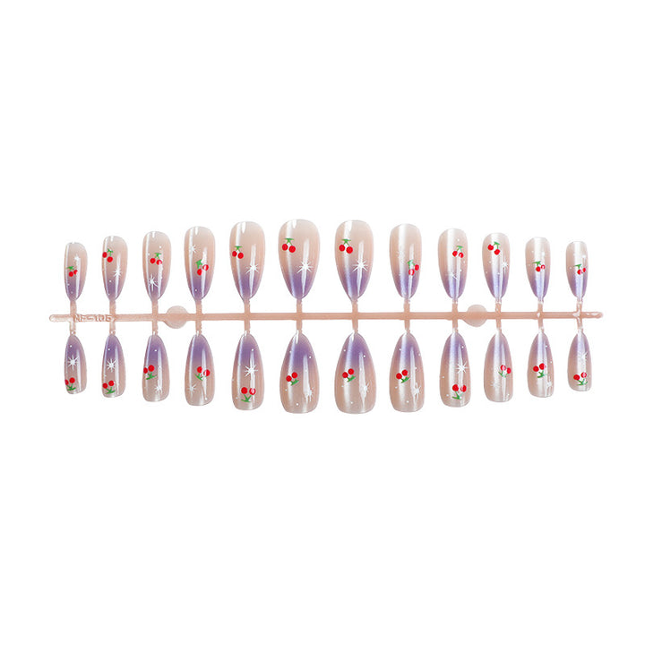 Cherry Blossom Themed Press-On Nail Art Kalsten
