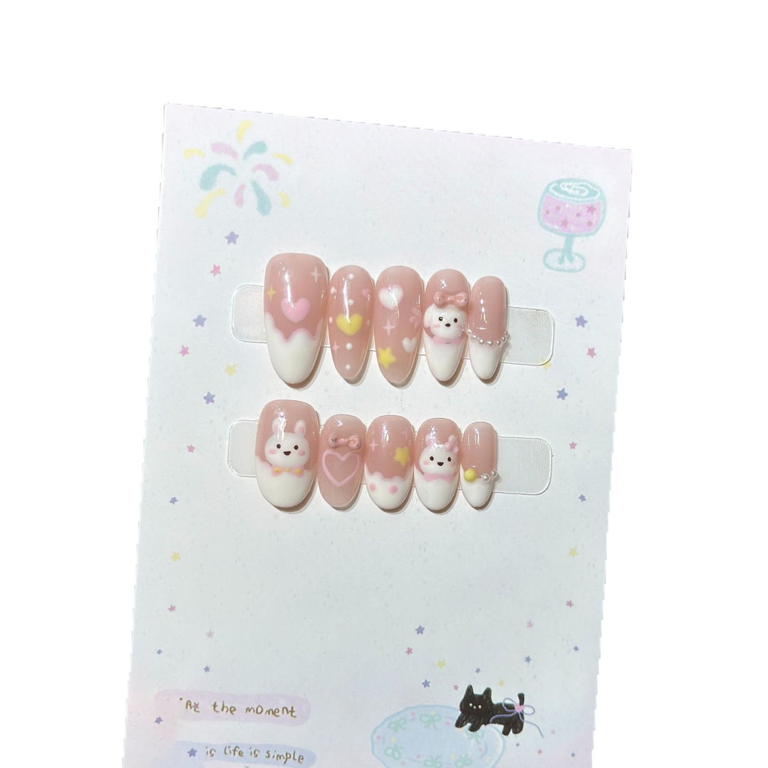 Playful Cartoon Character Nail Art Set Kalsten