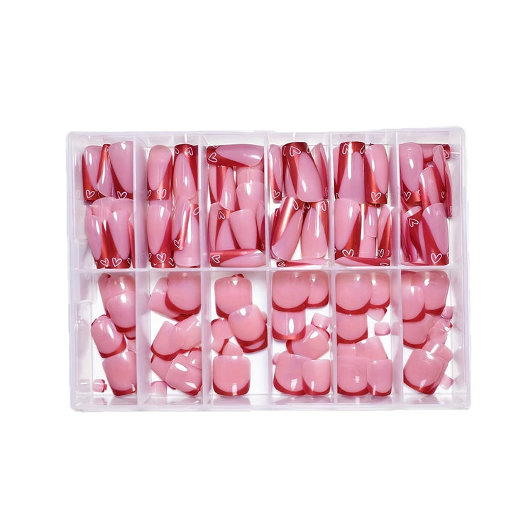 Heart-Design Press-On Nail Art Kalsten
