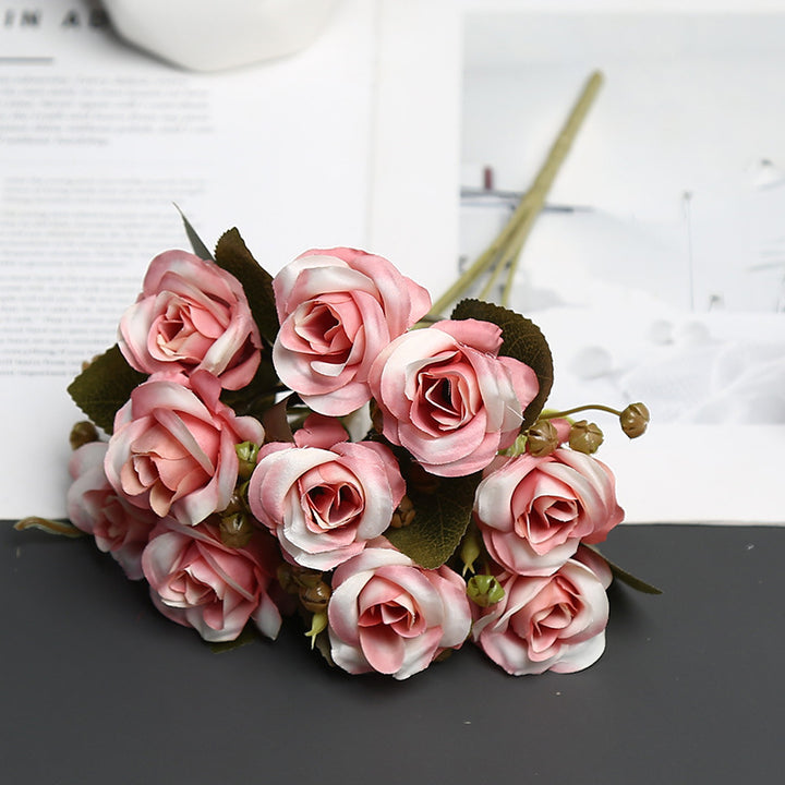 Decorative Silk Rose Bouquet for Home Decor
