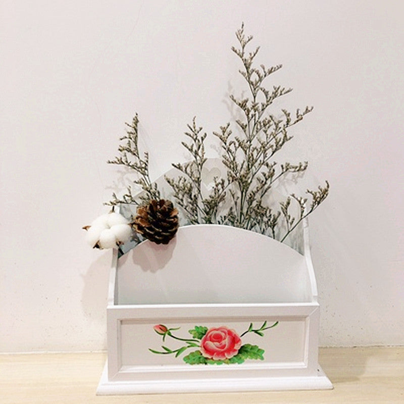 Decorative Wooden Flowers Organizer