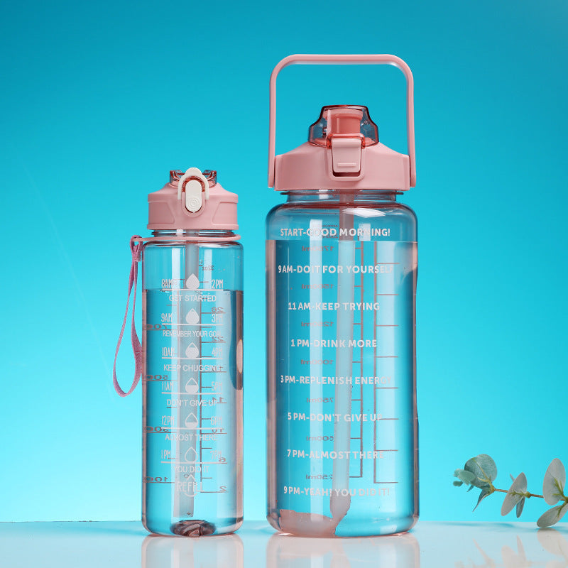 Women's motivation water bottle with integrated time markings and ergonomic design Kalsten