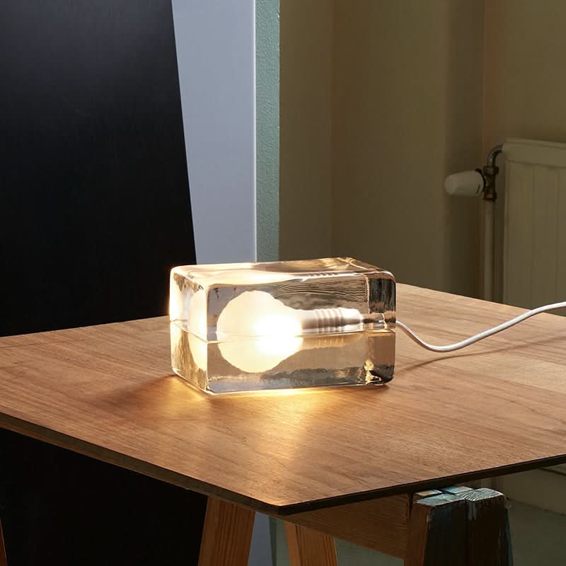 Noxord | Glass Block Table Lamp with G9 Socket