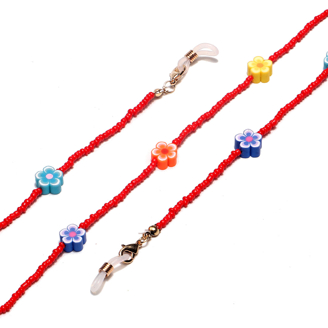 Decorative Flower Beaded Eyewear Chain Kalsten