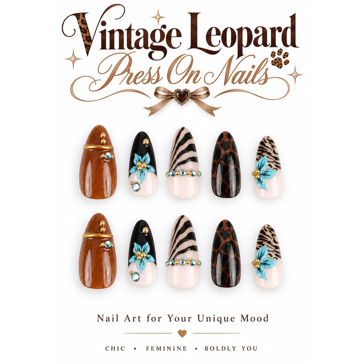 Trendy 3D Floral Stiletto Nail Set