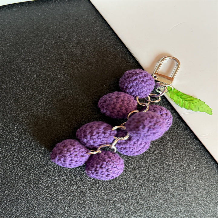 Whimsical Grape Cluster Keychain Kalsten