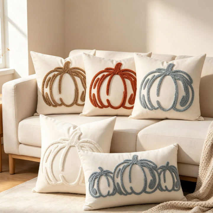 Decorative Pumpkin-Shaped Cushion