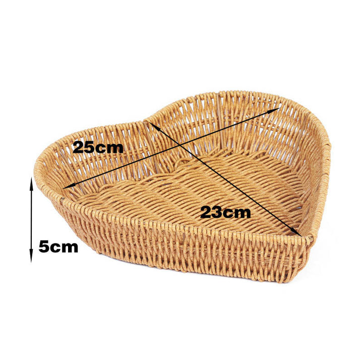 Heart-Shaped Woven Serving Tray Kalsten