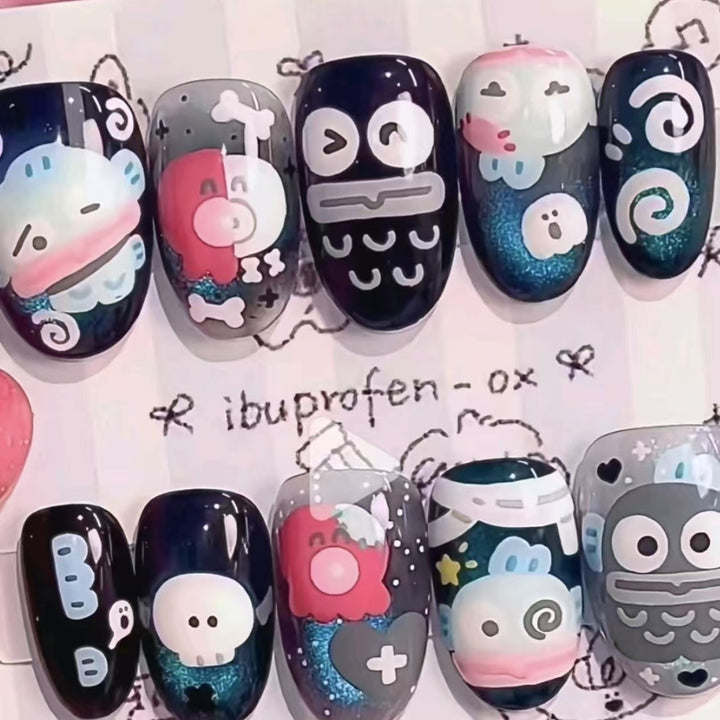 Creative Cartoon Press-On Nail Art Kalsten