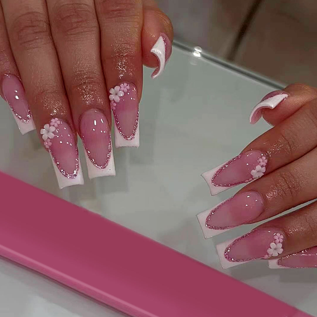 Elegant artificial nails with floral design Kalsten