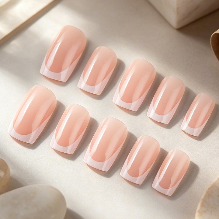 Elegant French Tip Press-On Nails Kalsten