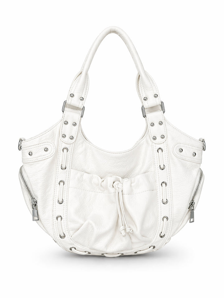 Casual Multi-Pocket Hobo Bag