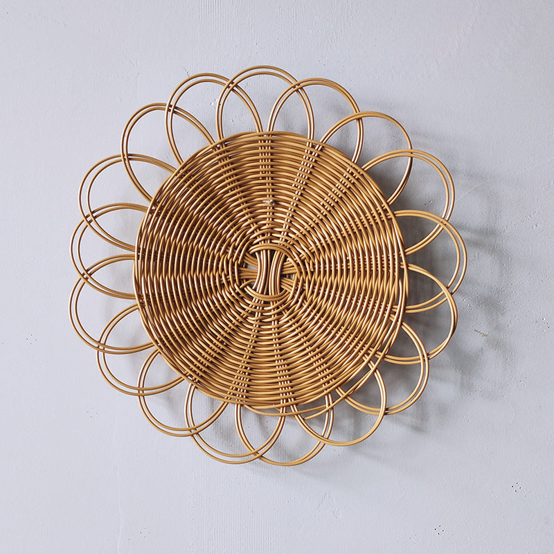 Decorative Wall Plate Made of Woven Rattan Kalsten