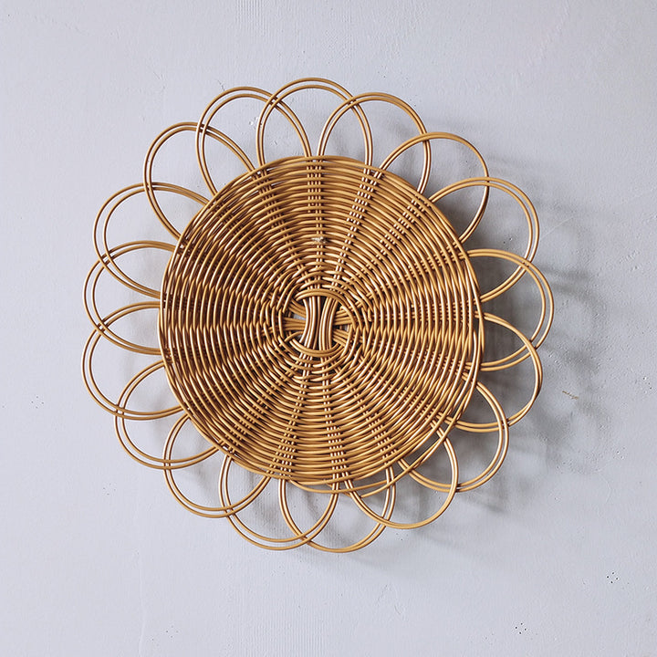 Decorative Wall Plate Made of Woven Rattan Kalsten
