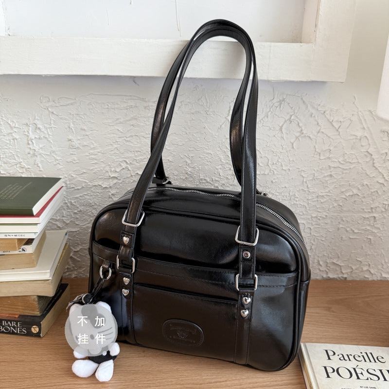 Premium Leather Handheld Satchel Kalsten