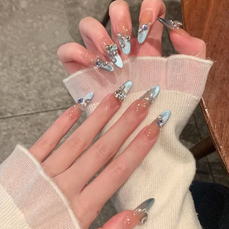 Artificial nail set with elegant tips and crystal accents Kalsten