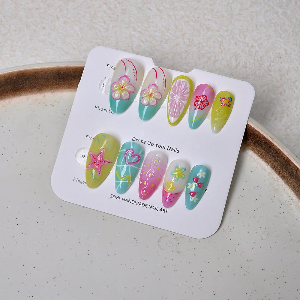 Artistic Themed Press-On Nail Collection Kalsten