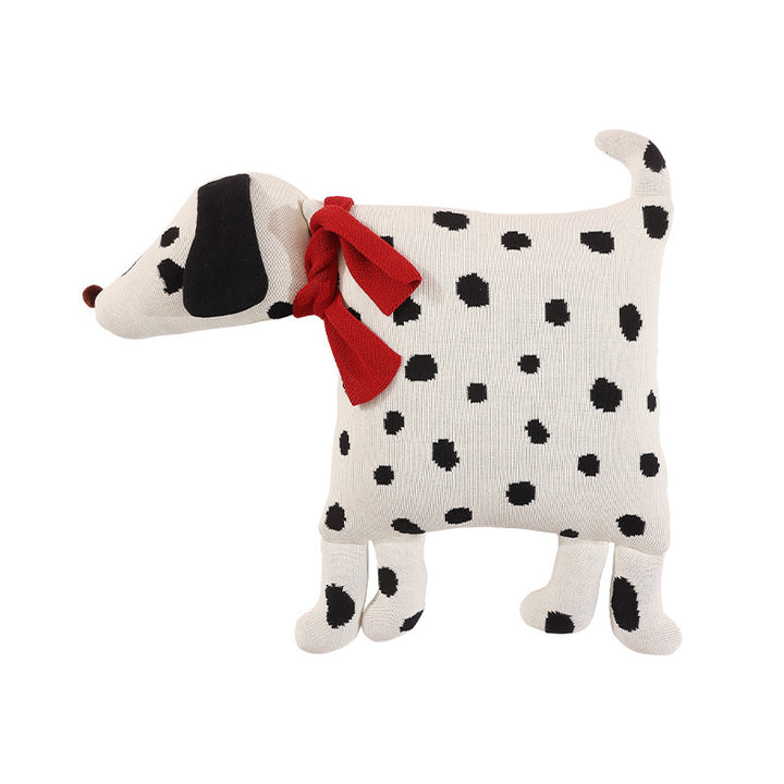 Decorative Dog Cushion Plush Cuddle Pillow with Dots