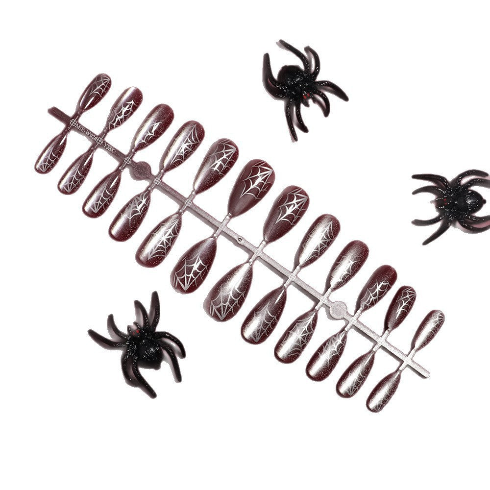 Gothic Spider Web Press-On Nails Kalsten