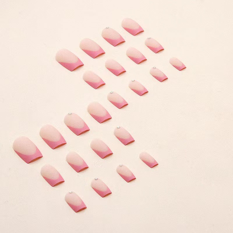 Nail set with elegant French design and glitter accents Kalsten