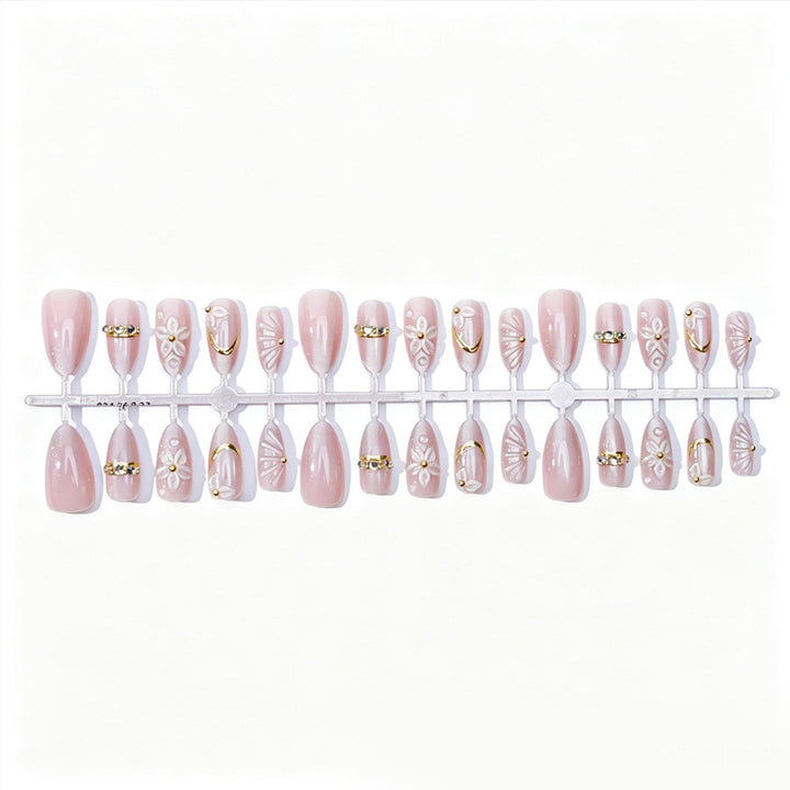 Artistic Floral Acrylic Press-On Nails Kalsten