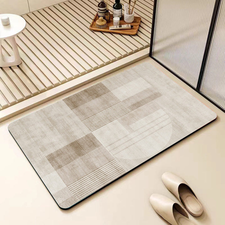 Non-Slip Geometric Pattern Bathroom Mat Kalsten