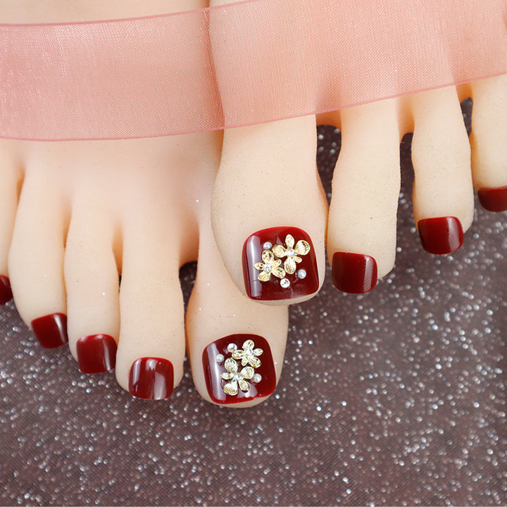 Decorative Press-On Toe Nails
