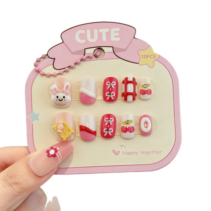 Colorful Nail Art Artificial Nails with Summery Designs Kalsten