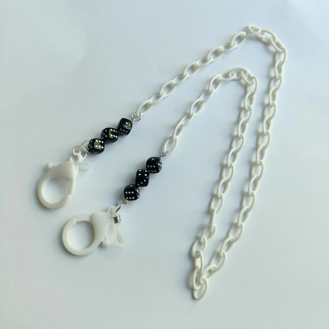 Fashionable glasses holder chain made of plastic with colorful beads Kalsten