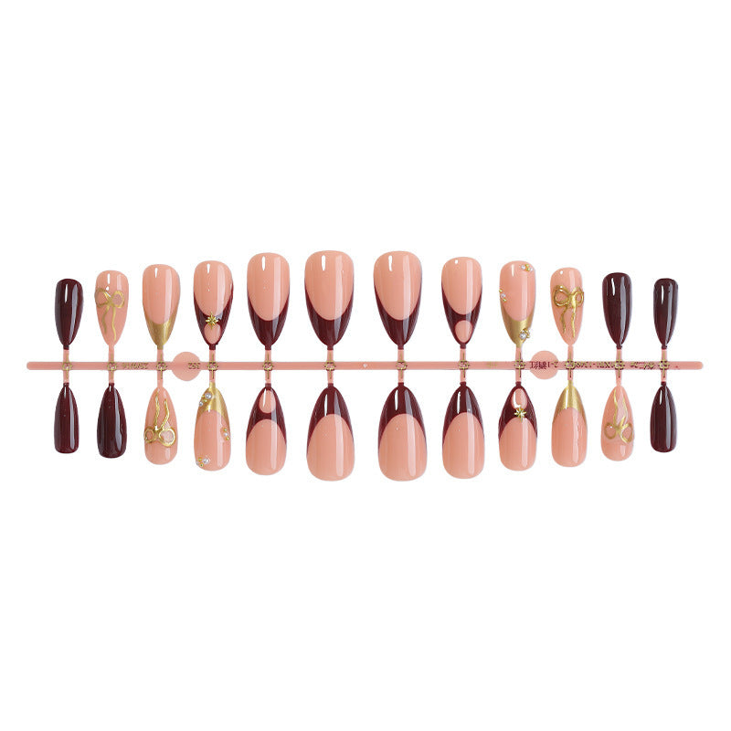 Artificial nail set with luxurious glossy design and creative accents Kalsten
