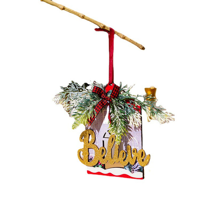 Decorative wooden sign with Christmas message Kalsten