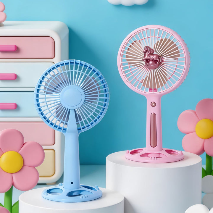 Women's Portable Mini Fan with USB Charging Function and Ergonomic Handle Kalsten