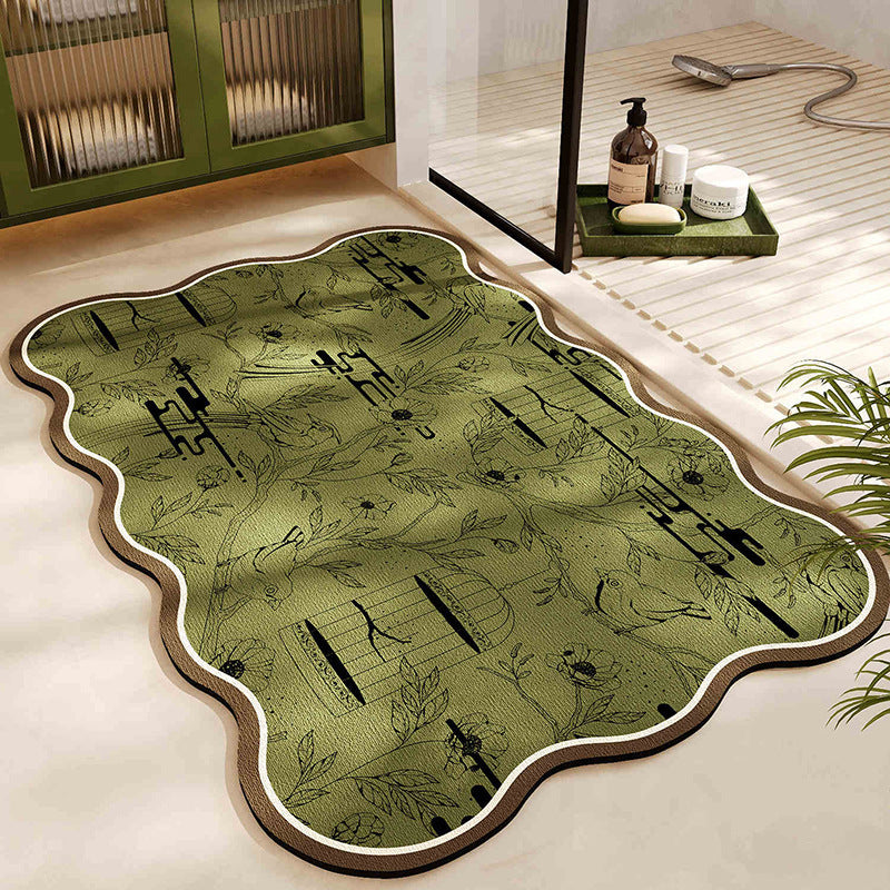 Floral Pattern Bath Mat Kalsten