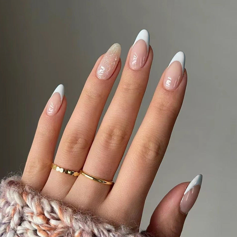 Artistic Nail Extensions with Elegant French Tip Kalsten