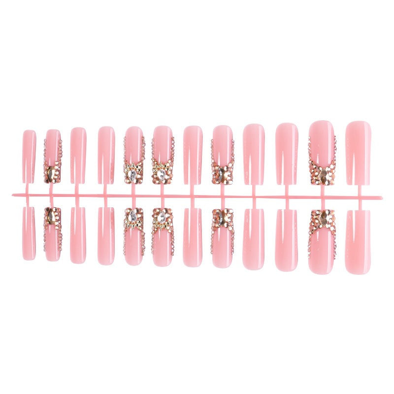 Artificial nail set with elegant rhinestone and glitter accents Kalsten