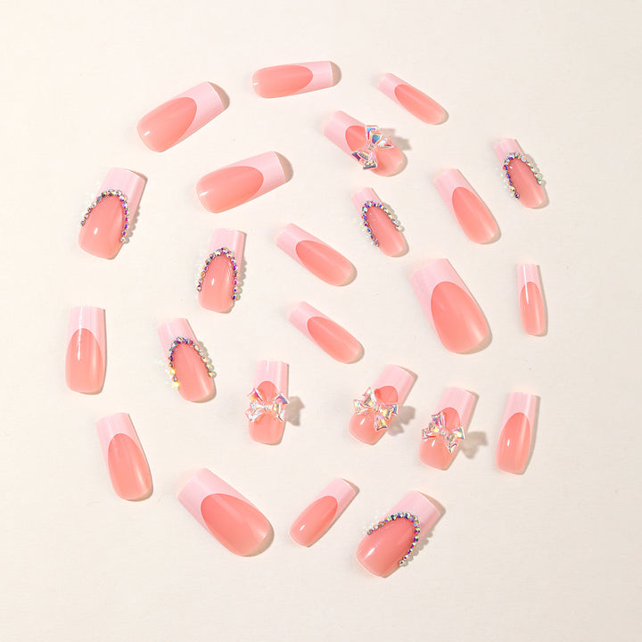 Elegant 3D French Tip Nail Extensions Kalsten
