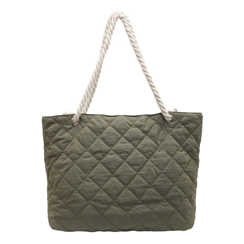 Quilted Beach Tote Bag
